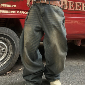 Baggy Jeans – Washed Loose Fit Jeans für Männer-Fashion Peak