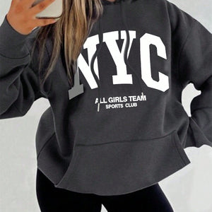 NYC Hoodie – Lässig – Oversized – Pullover-Hoodie – Damen-Hoodie-Fashion Peak