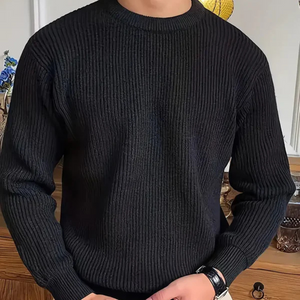 Pullover - Herren Rundhalsausschnitt Rippenstrickpullover-Fashion Peak