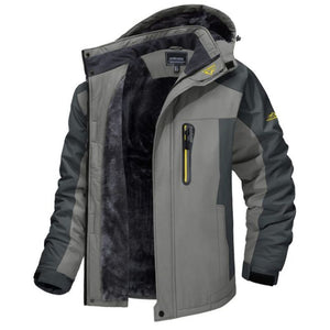 Skijacke – mit Kapuze – mit Fellfutter – Schneejacke – Winterjacke für Herren-Fashion Peak