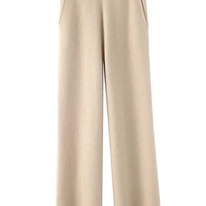 Strickhose – Elastischer Bund – Loungewear – Hose mit weitem Bein – Lounge-Hose für Damen-Fashion Peak