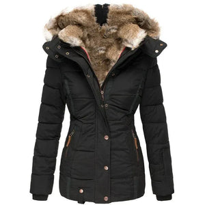 Winterjacke | Kapuze | Parka | Pelzgefütterte Jacke | Damen Wintermantel-Fashion Peak