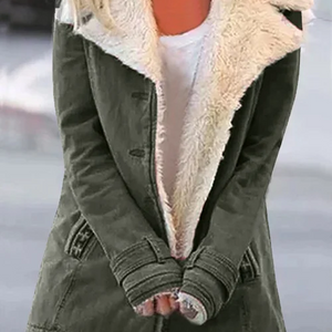 Winterjacke – Lässiger, warmer Wintermantel für Frauen mit Fellfutter-Fashion Peak