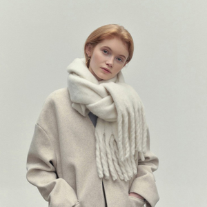 Winterschal | Dick | Quaste | Grobstrick-Schal | Damenschal-Fashion Peak