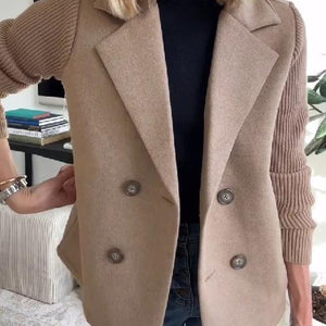 Blazer | Zweireihig | Strickärmel | Damenblazer-Fashion Peak