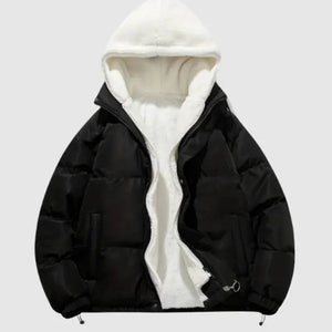 Daunenjacke | Mit Kapuze | Mit Fleece gefüttert | Winterjacke | Daunenmantel für Frauen-Fashion Peak