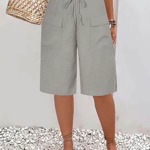 Lange Shorts – Lässige, locker sitzende Caprihose für Damen-Fashion Peak