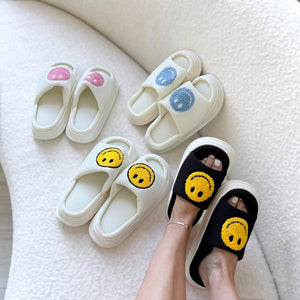 Sandalen Damen | Plateau mit Smiley | Gepolstert Sommer-Fashion Peak