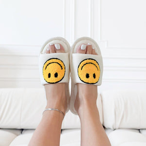 Sandalen Damen | Smiley Bestickt | Gepolstert Sommer-Fashion Peak