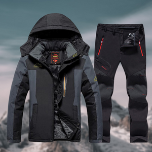 Skiset – mit Kapuze – Outdoor – Set aus Skijacke und -hose – Winterkleidung für Männer-Fashion Peak