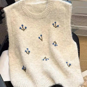 Strickweste – Ärmellose Strickweste für Damen-Fashion Peak