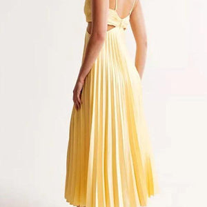 Festliches Kleid | Midikleid | Plissee | V-Ausschnitt-Fashion Peak
